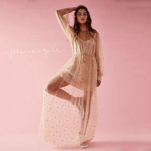 NEW FREE PEOPLE ONE ENSLEY SPARKLE PARTY FESTIVAL LACE TULLE DRESS S M 🌟